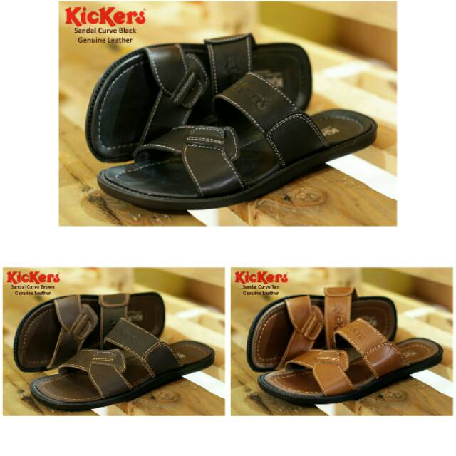 SANDAL KICKERS CASUAL PRIA GDNS SENDAL SANTAI CARVIL SLOP JEPIT PANTAI SELOP JAPIT LEBARAN KARET