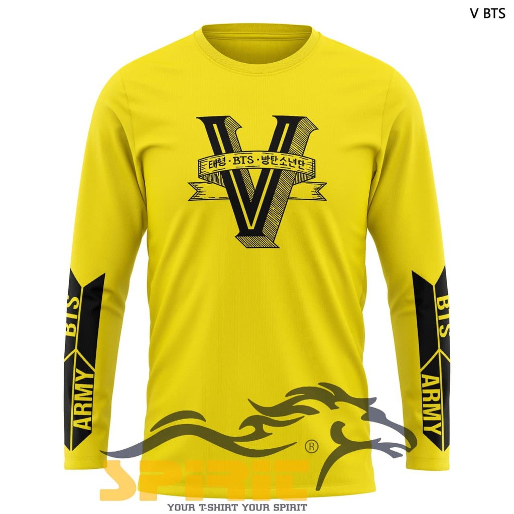 SALE> BAJU KAOS DISTRO LENGAN PANJANG JIN BTS BOY GRUP V BTS K- POP  PRA WANITA ALL CALER BIG SIZE