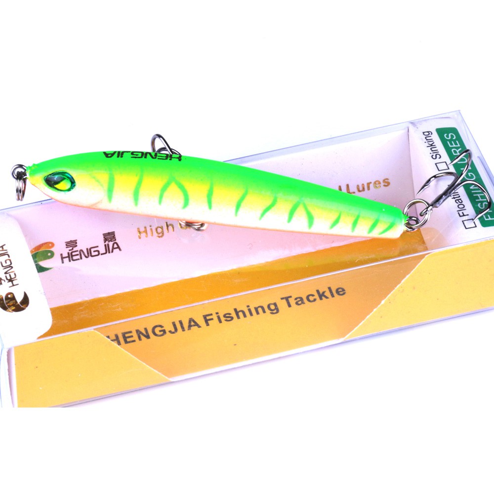 HENGJIA 10pcs Boxed 7.5cm/9g Sinking Pencil Minnow Fishing Lures Memancing Umpan Pancing Fake Bait Alat Tangkap