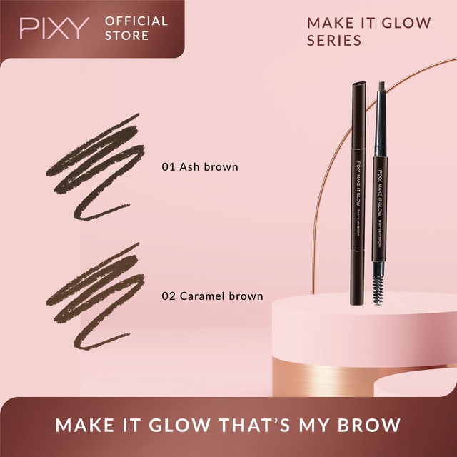 Ningrum Kosmetik Mata Pixy Eyesbrow Make It Glow That's My Brow - 8046