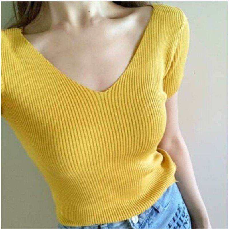 Basic Knit Crop Tee