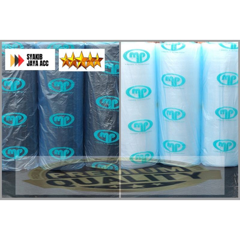

Bubble Wrap Plastik Gelembung Warna Hitam & putih , MP (plastik Biru)