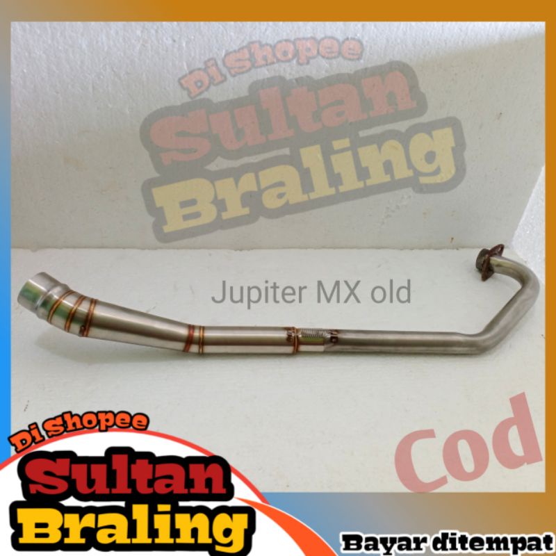 leher knalpot racing Jupiter MX new Jupiter MX old stainless inlet 50mm