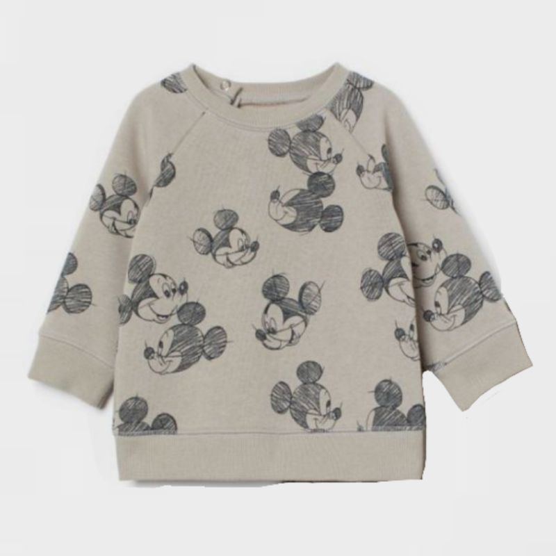 kaos sweater anak bayi h&m-Moca mickey printed