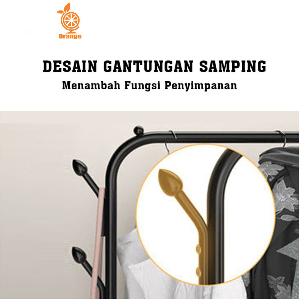 Stand Hanger Single Stand hanger gawang Gantungan Baju Besi Karbonat DGYJ-2 Worldhome66