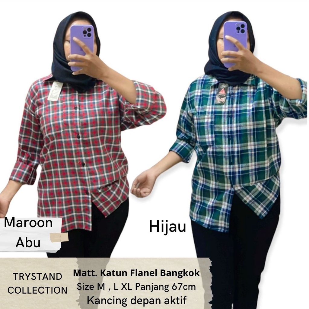 TERBARU KEMEJA FLANEL WANITA | BISA COD