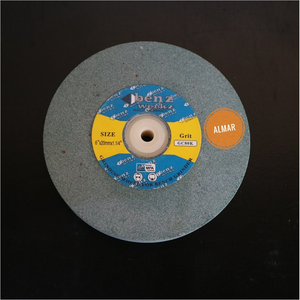 Mata Batu Gerinda Duduk Hijau 6 Inch Diamond Grinding Wheel Batu Bench Grinder Poles Penghalus Mura