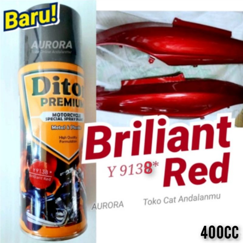 Diton Premium Brilliant Red Y9138 Merah Yamaha Red Metallic Metalik Cat Pilox Spet 400cc Merah met t