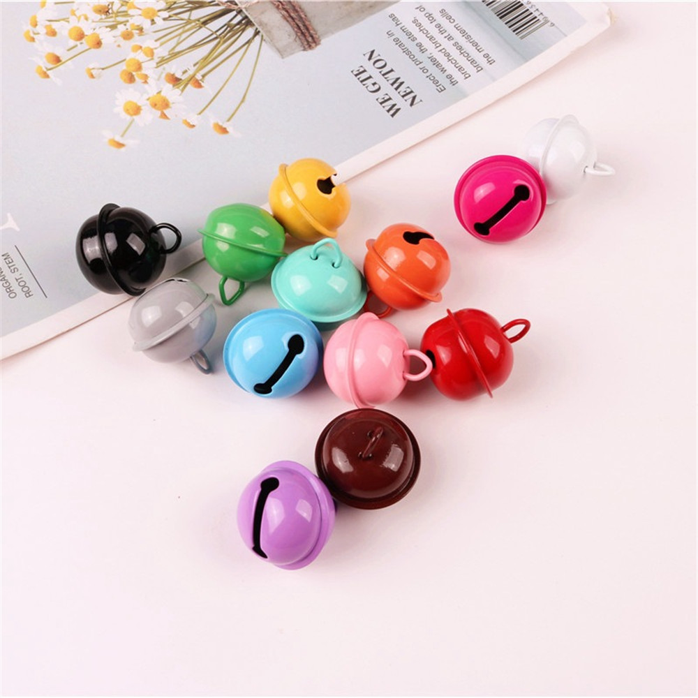 【TERSEDIA &amp; COD】10pcs Manik-Manik Lonceng Jingle Bell Warna-Warni Ukuran 22mm Untuk Dekorasi Pohon Natal