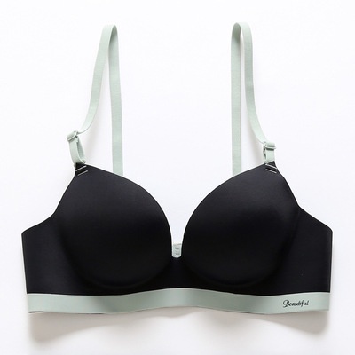 TUTULADY Bra Mulus Busana Sederhana Tanpa Kawat A/B Cup Push up