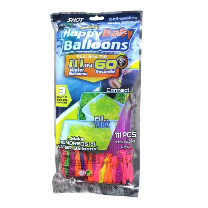 Magic Bunch Water Balloon Balon Air - Happy Baby Balloons 111pcs