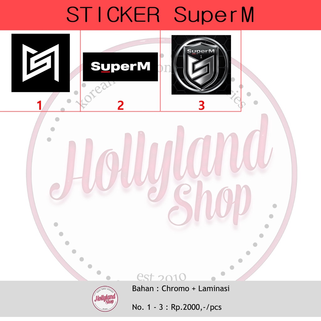 

Sticker SuperM Logo part 1 (5pcs Stiker) Unofficial