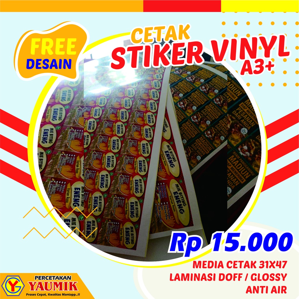 Jual CETAK STIKER VINYL MURAH | Shopee Indonesia