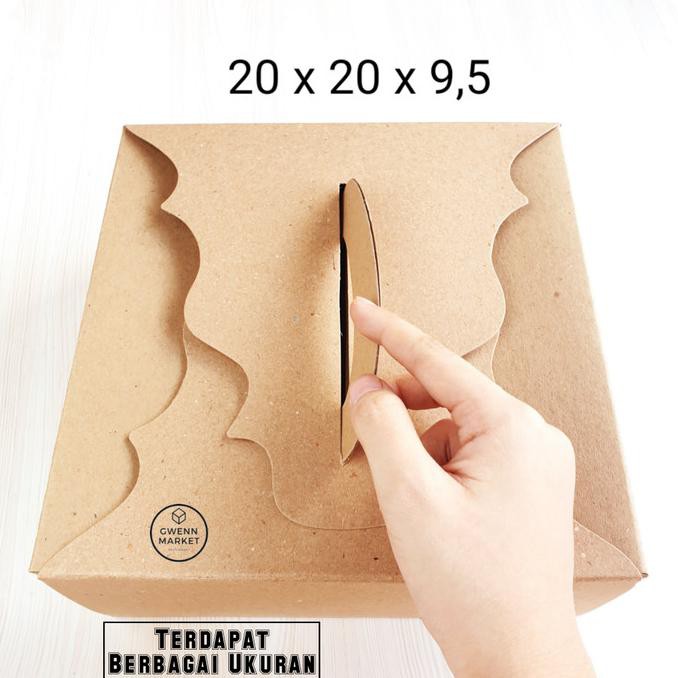 

Promo Dus Kue Kraft Coklat Premium Tebal Handle Kotak Kue Cake Box Cake 20Cm