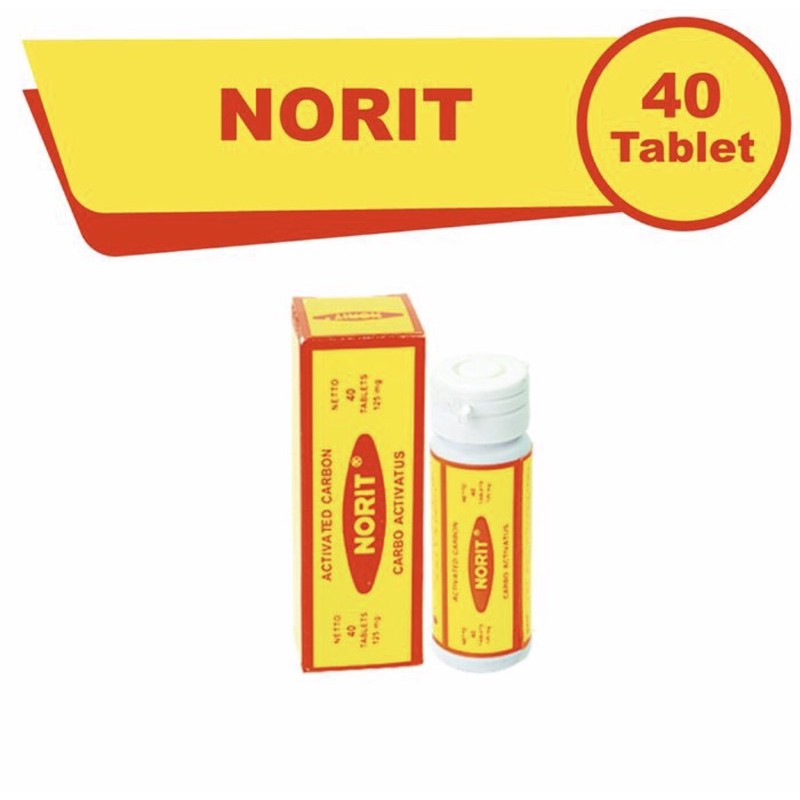 Norit karbon aktif 40 tablet ( penyerap racun untuk menghentikan diare )