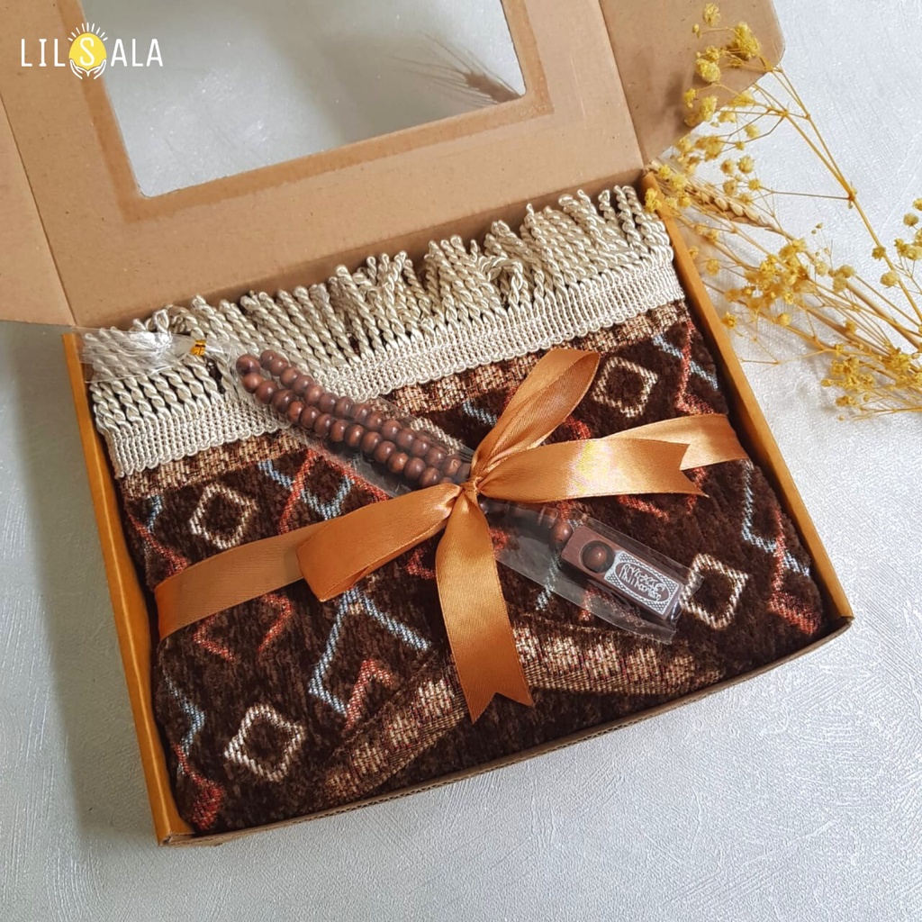 [BLTZ] LIMITED EDITION SAJADAH TURKI FREE TASBIH PACKING BOX SOUVENIR HAJI UMROH KADO GURU