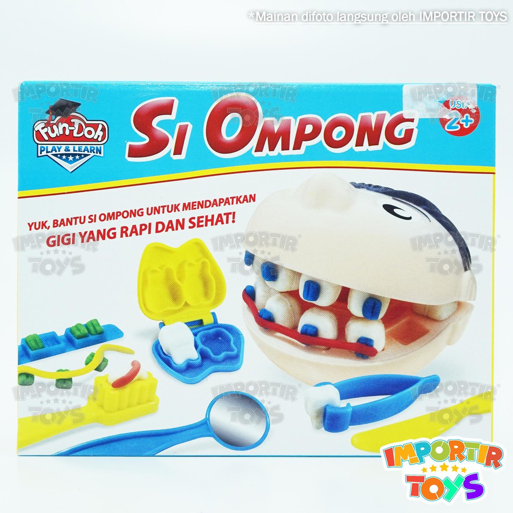 Mainan Kreasi Anak Plastisin Lilin Set Belajar Dokter Gigi Fun Doh Set Lengkap