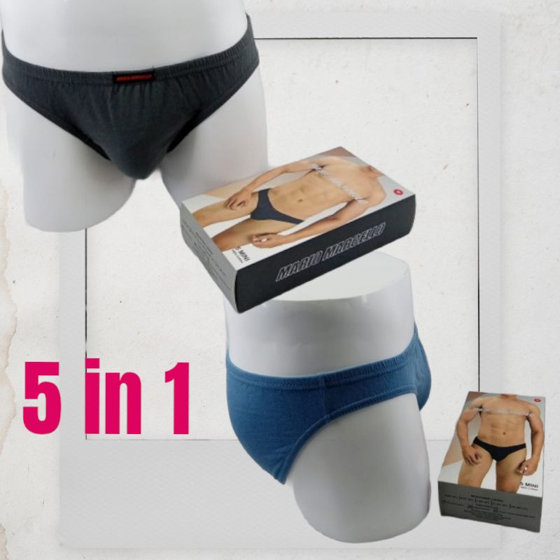 Celana Dalam Pria Dewasa Mario Marcello original 5 pcs - sempak CD daleman MM 105