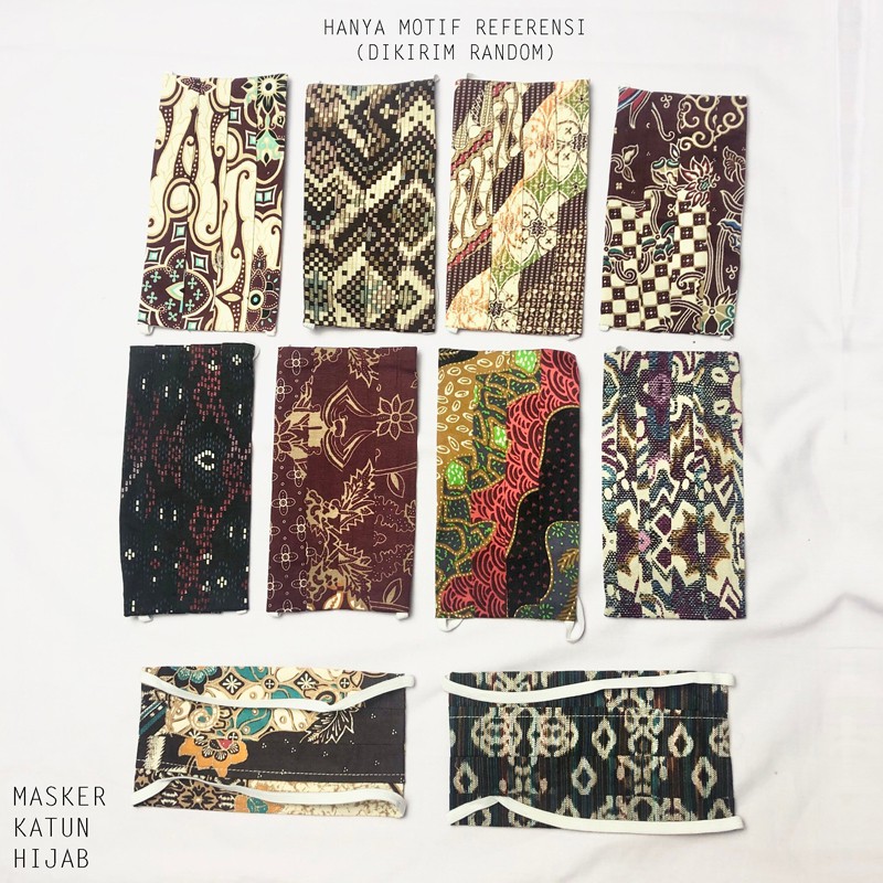 MASKER KAIN / MASKER BATIK KATUN EARLOOP &amp; HEADLOOP