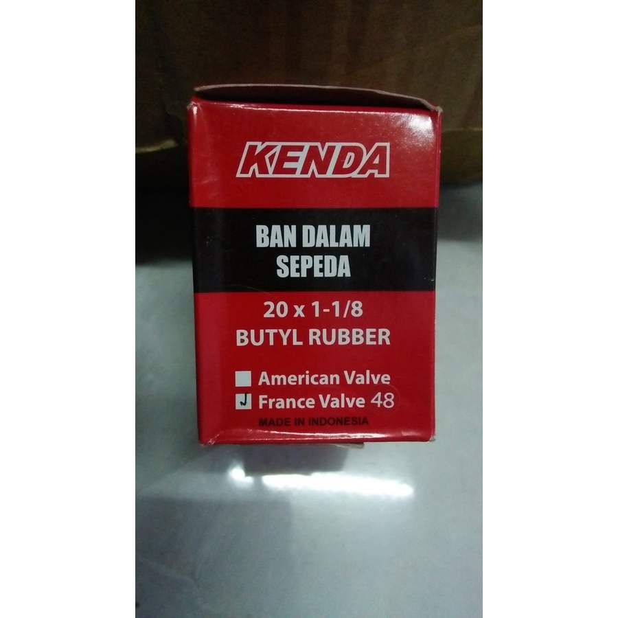 TERMURAH!!! Ban Dalam Sepeda Ukruan 20 x 1-1/8 KENDA France Valve 48 / Realpict