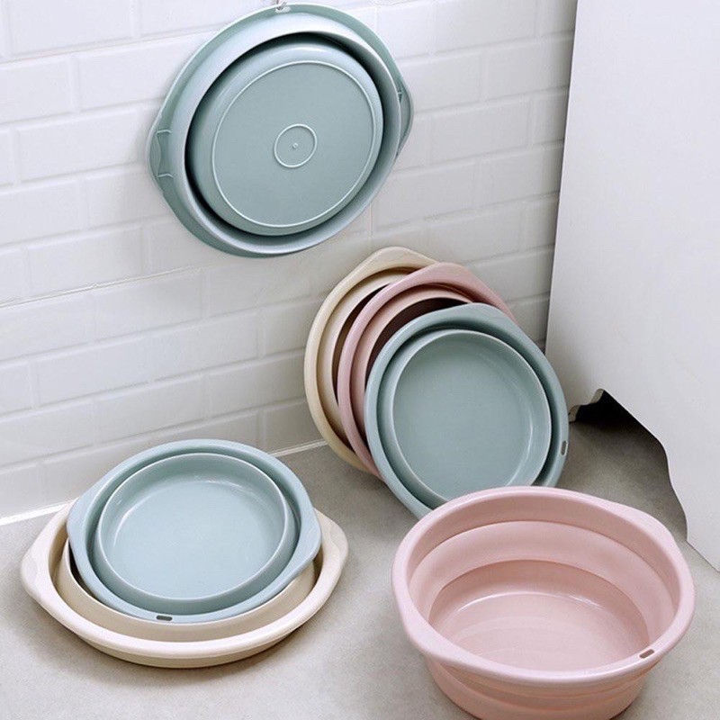 Baskom Lipat Portable Silikon Multifungai/ Folding Portable Wastafel