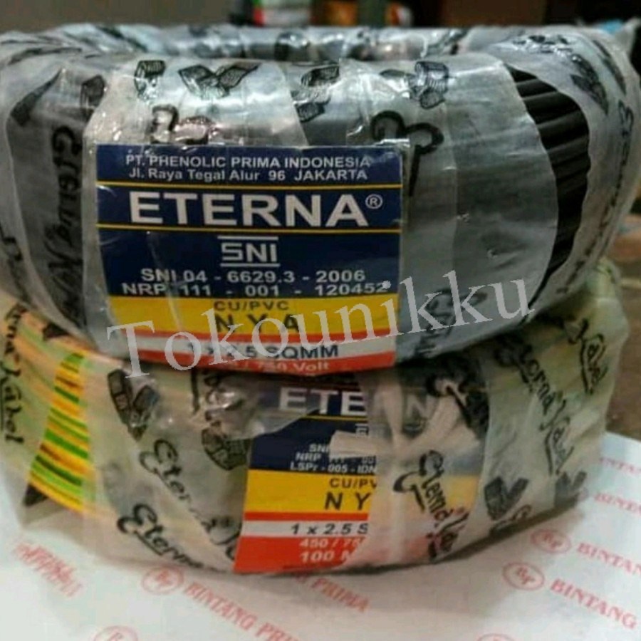 KABEL LISTRIK NYA ETERNA 1X2.5M PANJANG 100 METER