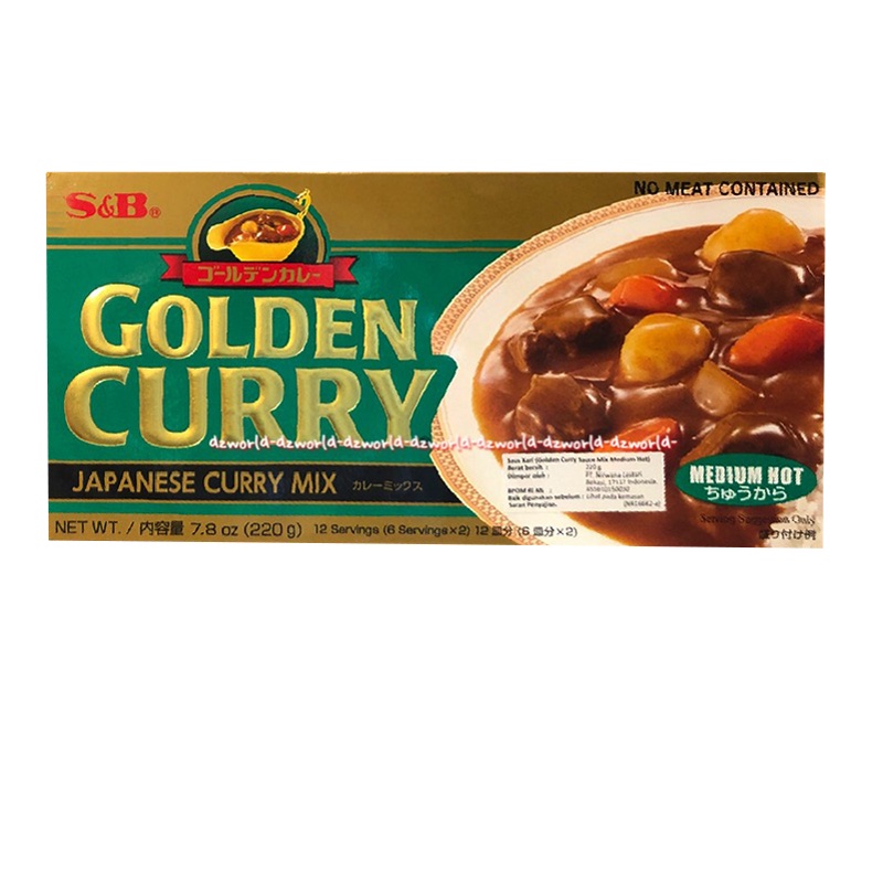 S&amp;B Golden Curry 220gr Japanese Curry Mix Mild Medium Hot Extra Hot Saus Kari Jepang Japan Sauce Saos SB