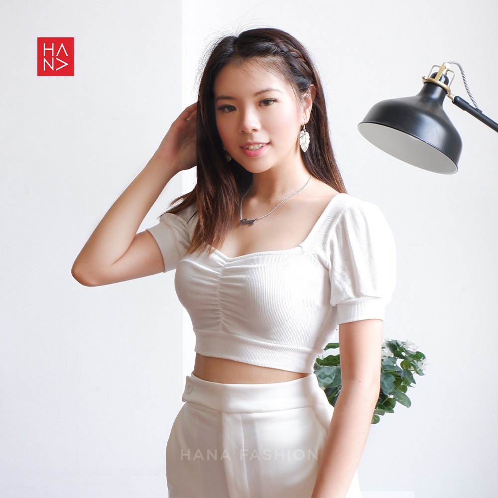 HanaFashion JKT - Fiore Crop T-shirt Wanita / Crop Top - TS211