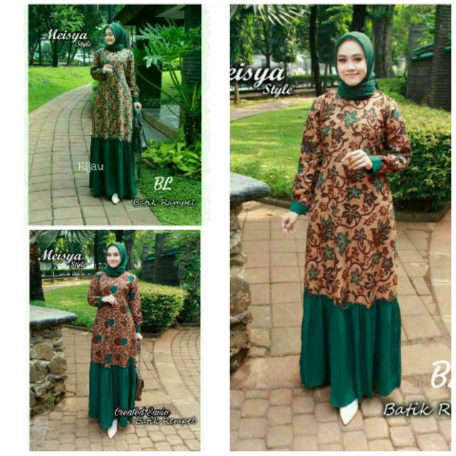 Gamis Batik Manggar, Padi,sekar,cantik,kubis,kipas,daun,kupu,nadine,gendis