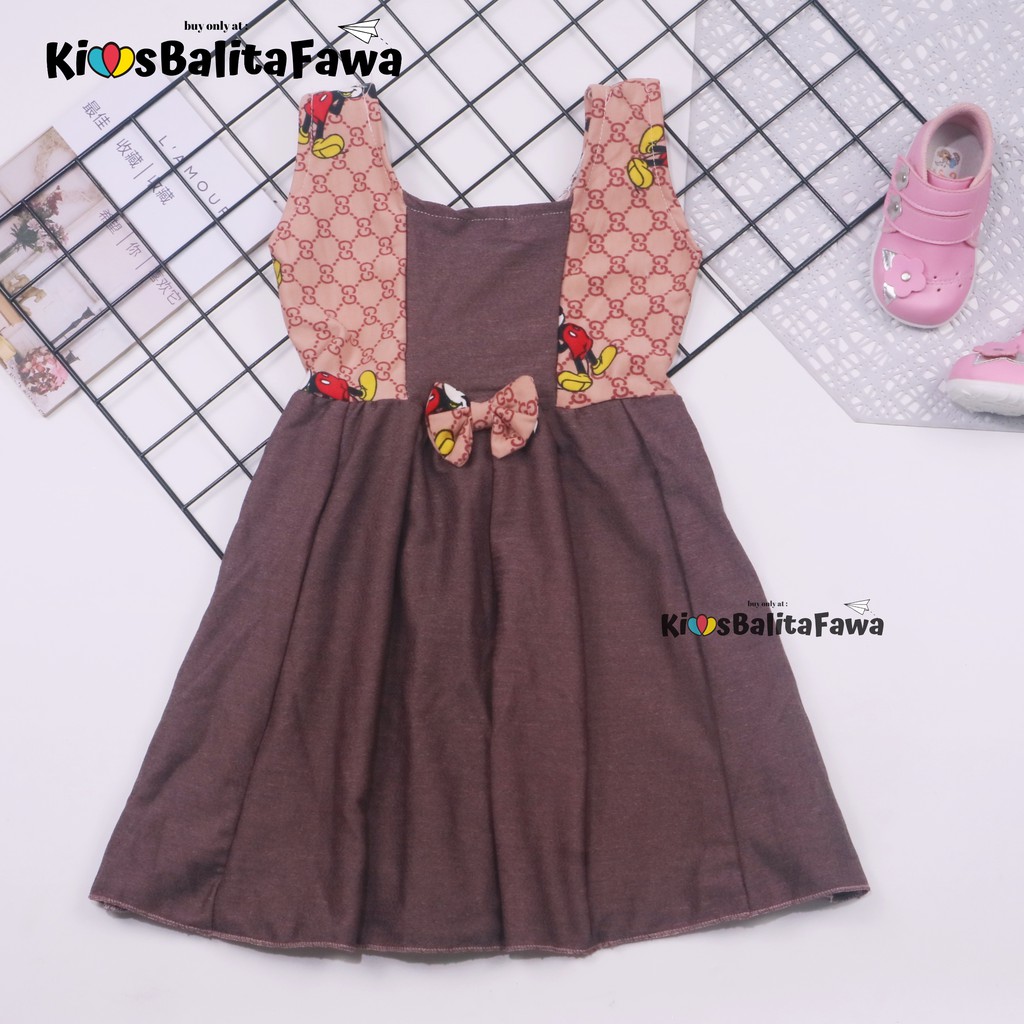 Dress Clairine uk 3-4 Tahun / Baju Anak Perempuan Dres Yukensi Adem Pakaian Pesta Gaun Murah