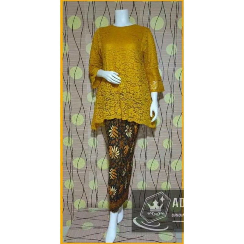 REAL PICT !!  SET KEBAYA JUMBO Ld 130 - KEBAYA BIG SIZE - KEBAYA JUMBO LD 130