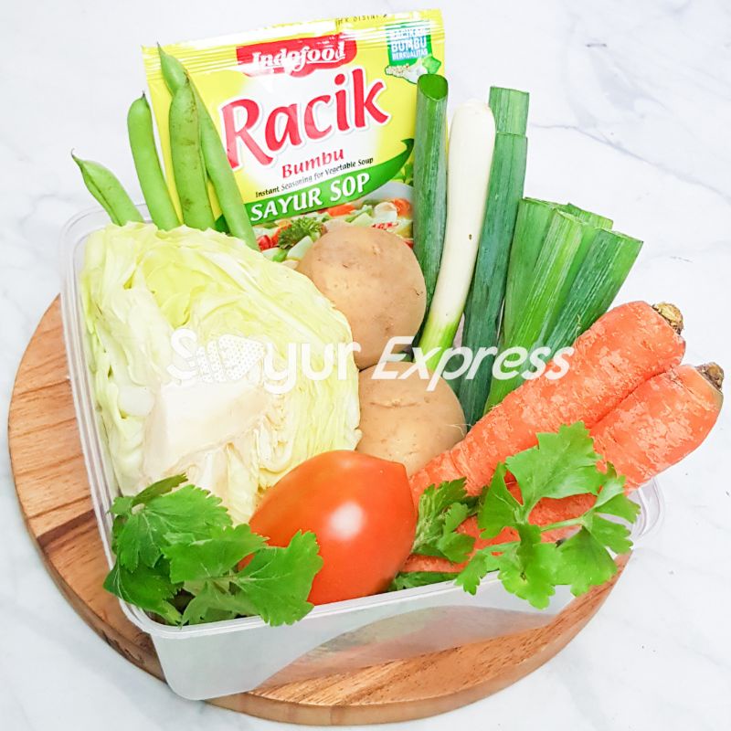 KIRIM INSTAN Paketan Sayur Sop 500gr BONUS Racik Sayur Sop