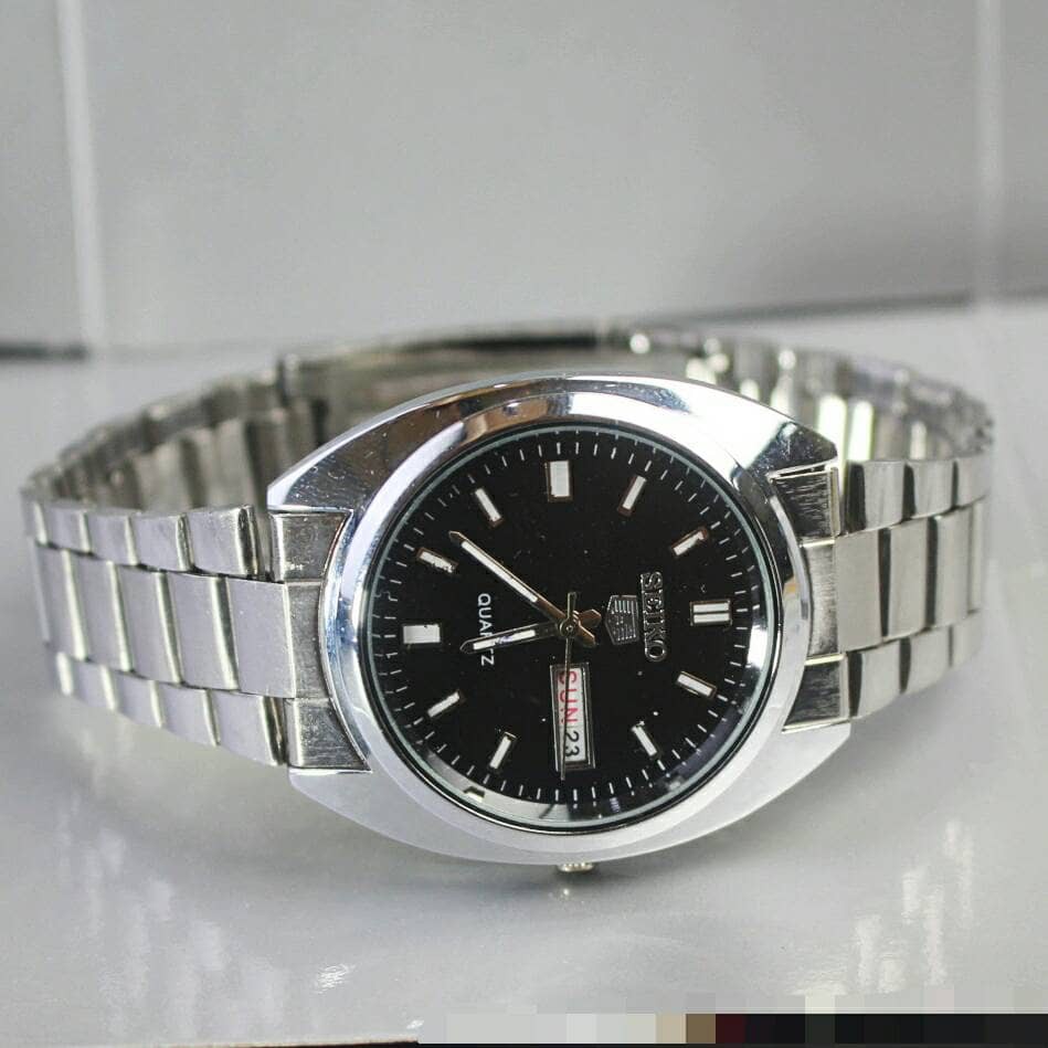 jam tangan daydate seiko pria murah / jtr 1055 hitam