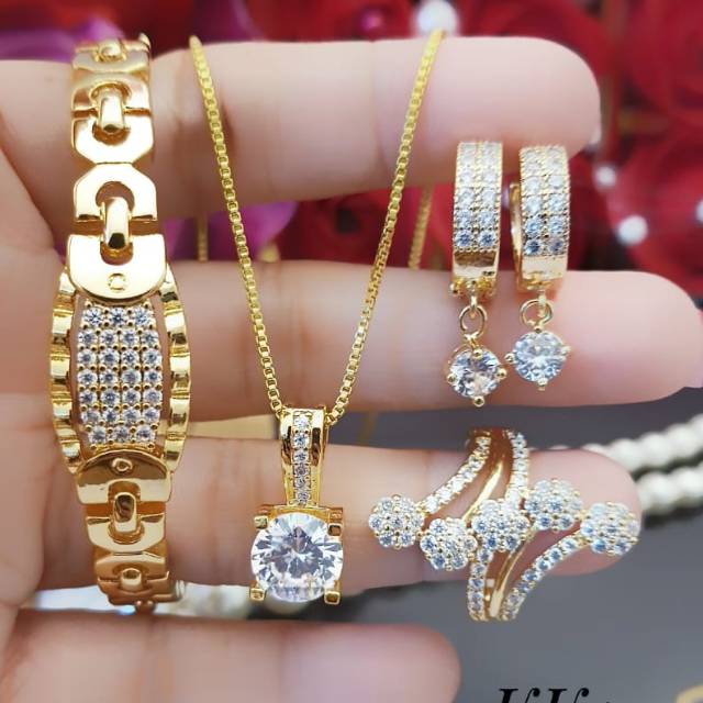 Xuping set perhiasan lapis emas 24k 0320