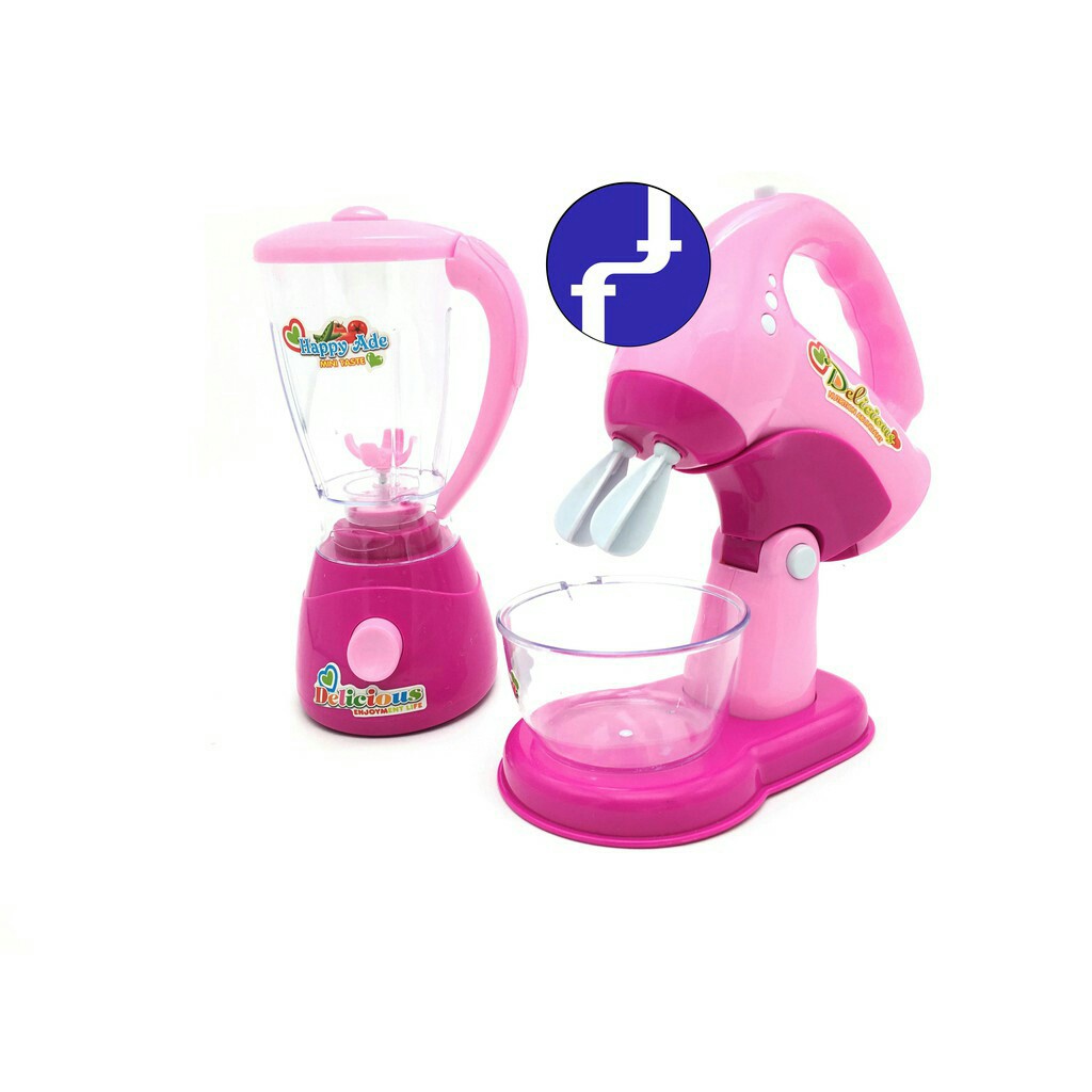 MAINAN ANAK BLENDER DAN MIXER BATERAI SET MY KITCHEN APPLIANCES