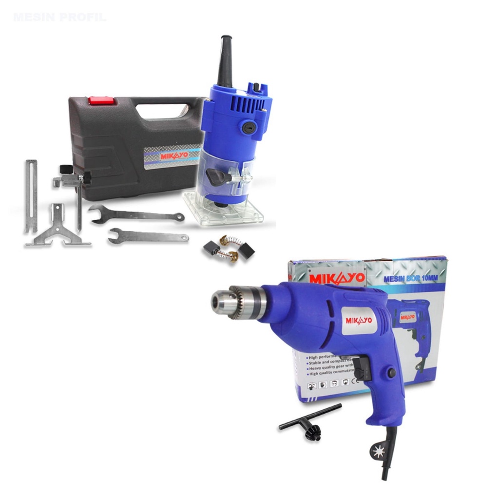 PAKET MESIN BOR 10MM DAN MESIN PROFIL MIKAYO PAKET HEMAT 2PCS