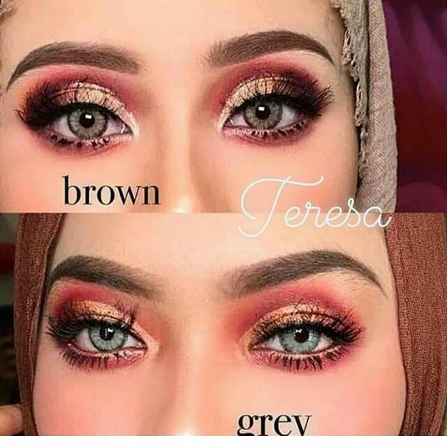 Softlens Teresa Kemasan Botol DC1 by Dreamcolor 1 soflen Grey Brown lensa kontak