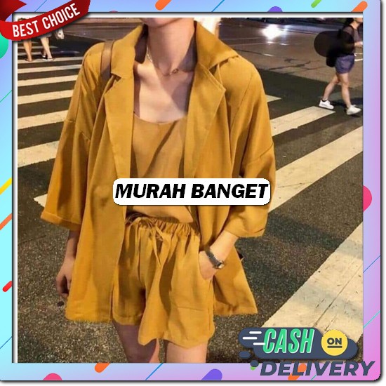 Fatun Set - Setelan Wanita - One Set Korea - Blouse Wanita - Pakaian Wanita - Setelan Polos - Set Wa