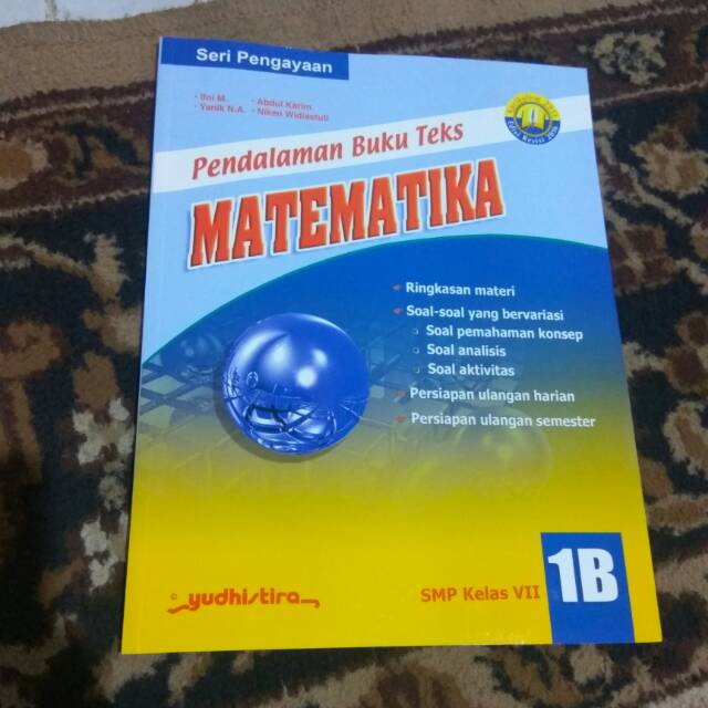 Jual Pendalaman Buku Teks Matematika 1b Yudhistira Smp Kelas Vii Semester 2 Kurtilas Indonesia Shopee Indonesia