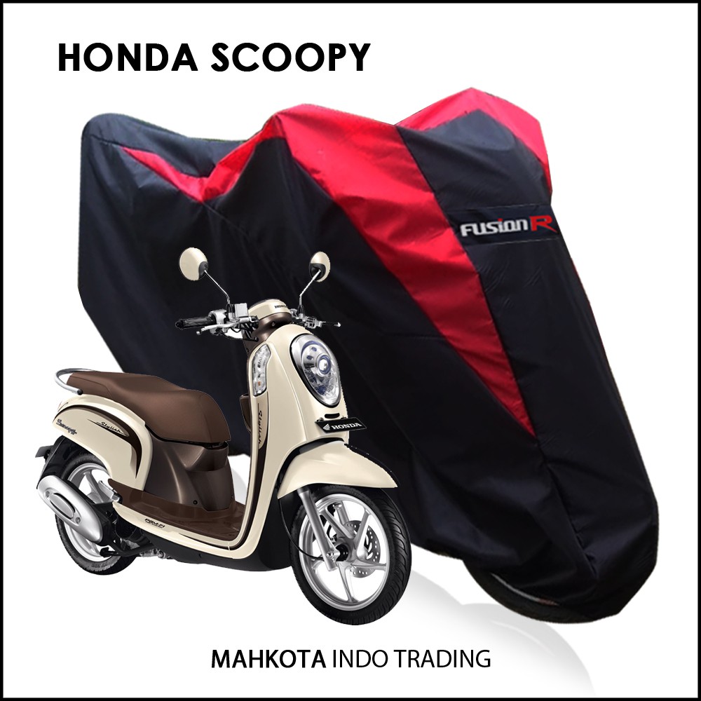 Sarung Motor Warna SCOOPY Waterproof / Penutup Motor Warna SCOOPY / Cover Motor Merek FUSION R