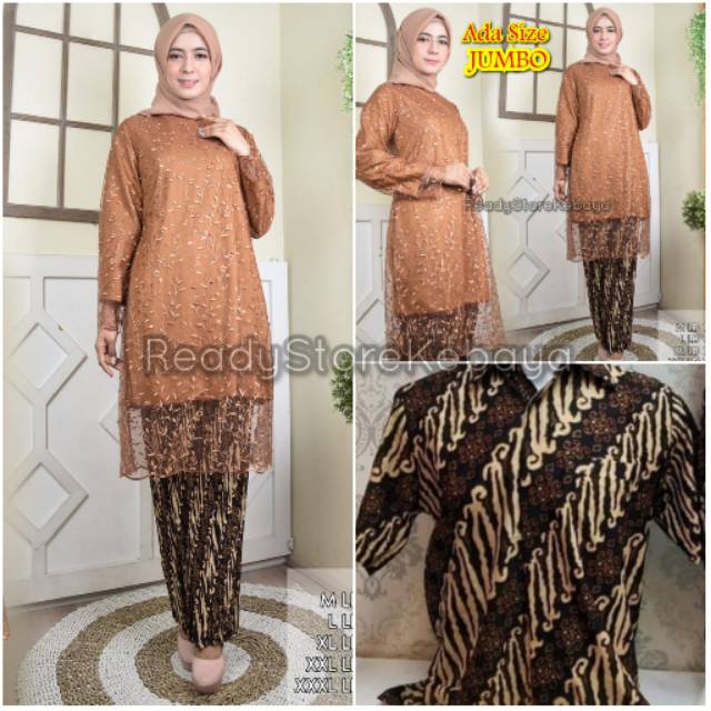 KEBAYA COUPLE TILE MODERN SIZE M - 3L  JUMBO