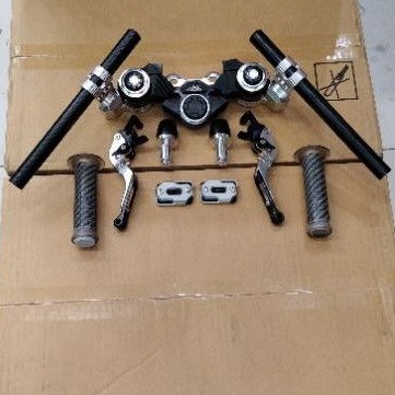 Stang Jepit Adjustable M'Bikers Yamaha Nmax-155 Old Paketan BLACK DIAMOND
