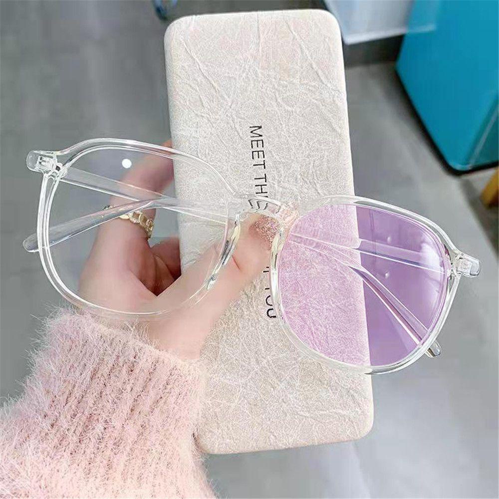 R-flower Discoloration Pink Kacamata Pria Wanita Portable Pelindung Mata Frame Optik