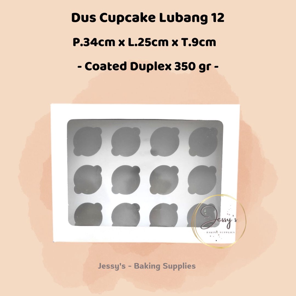 

Dus Cupcake / Muffin Lubang 12, Isi 12, Hole 12