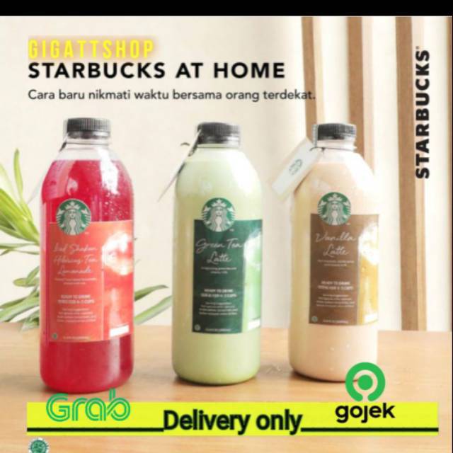 

starbucks 1 liter / botol 1 liter / Original 1000% only for Gojek dan Grab courier Tahan 5 hari ⭐