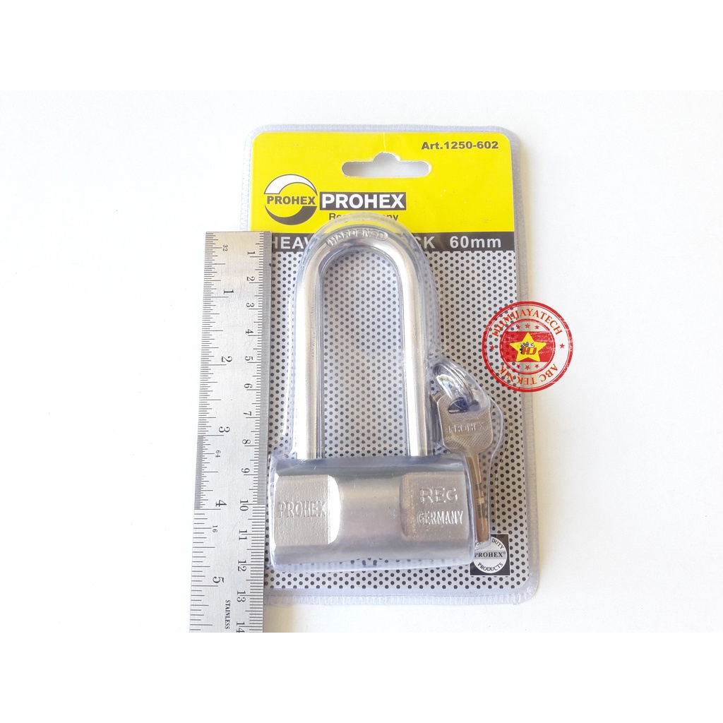 Gembok Leher Panjang 60mm Prohex 1250-602 / Gembok Model Viro Prohex