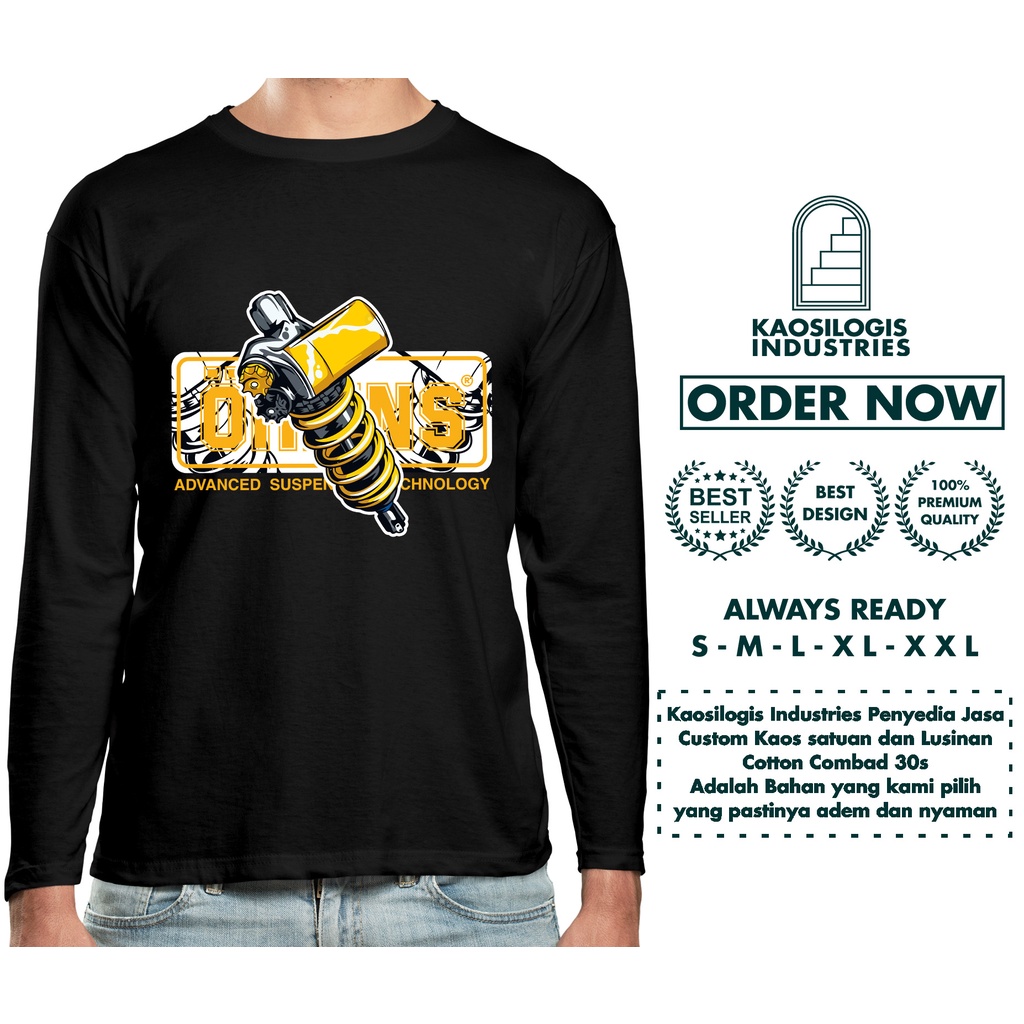 Kaos Baju OHLINS Suspension Kaos Motor Hedon Panjang