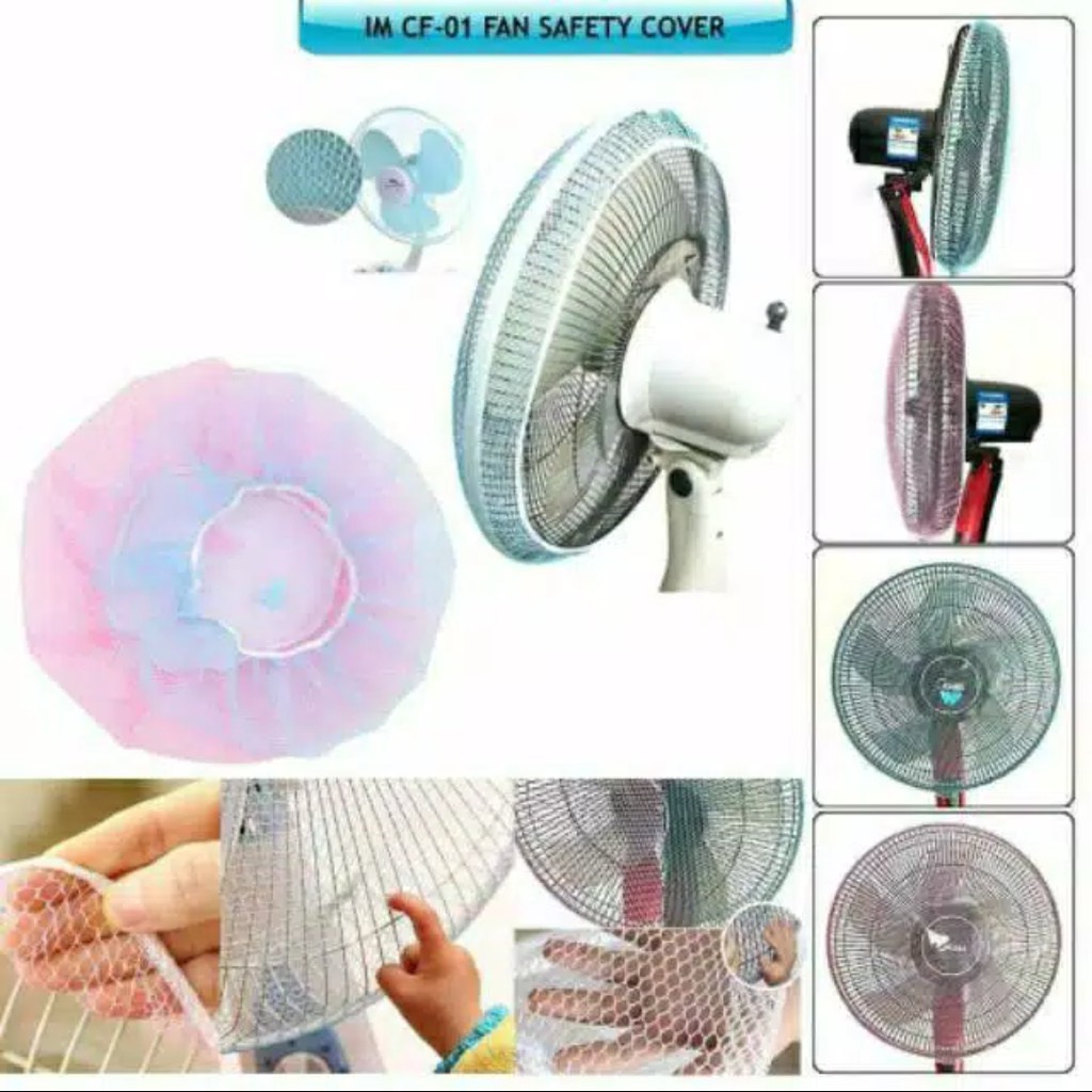 Cover Penutup Kipas Angin Pelindung Debu Sarung Pembungkus Pengaman Kipas Angin Baby Safety Fan / Jaring Pengaman Kipas Angin