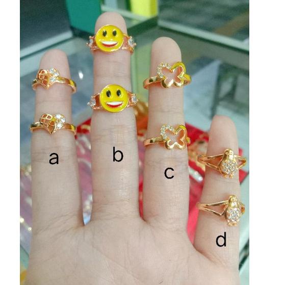 Harga Murah.. (Anti Karat) CINCIN ANAK REPLIKA EMAS 0-15th