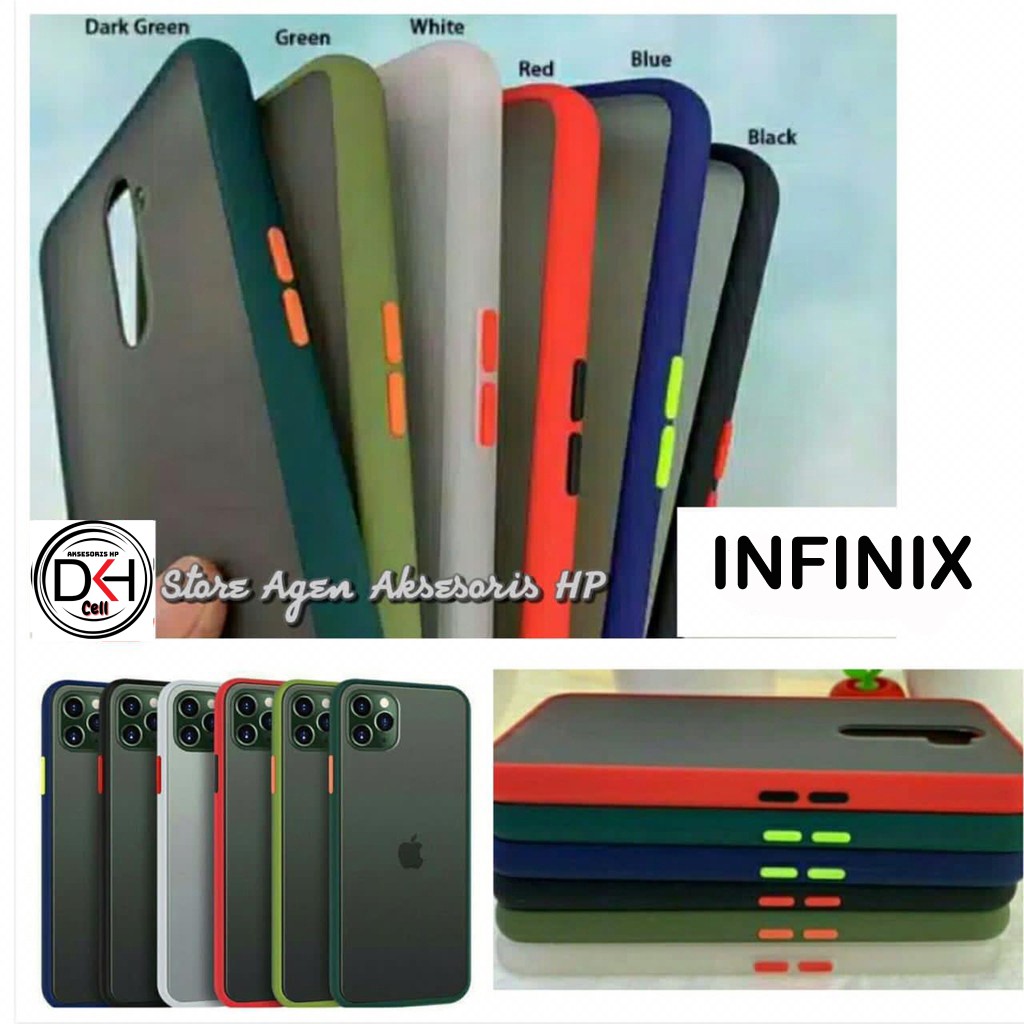HARD CASE POLOS CASE MATTE INFINIX NOTE 7 HOT 8 9 LITE HARD CASE CASING  FUZE HYBRID
